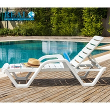 Wholesale outdoor furniture beach chairs white PVC portable sun lounge swimming pool chair